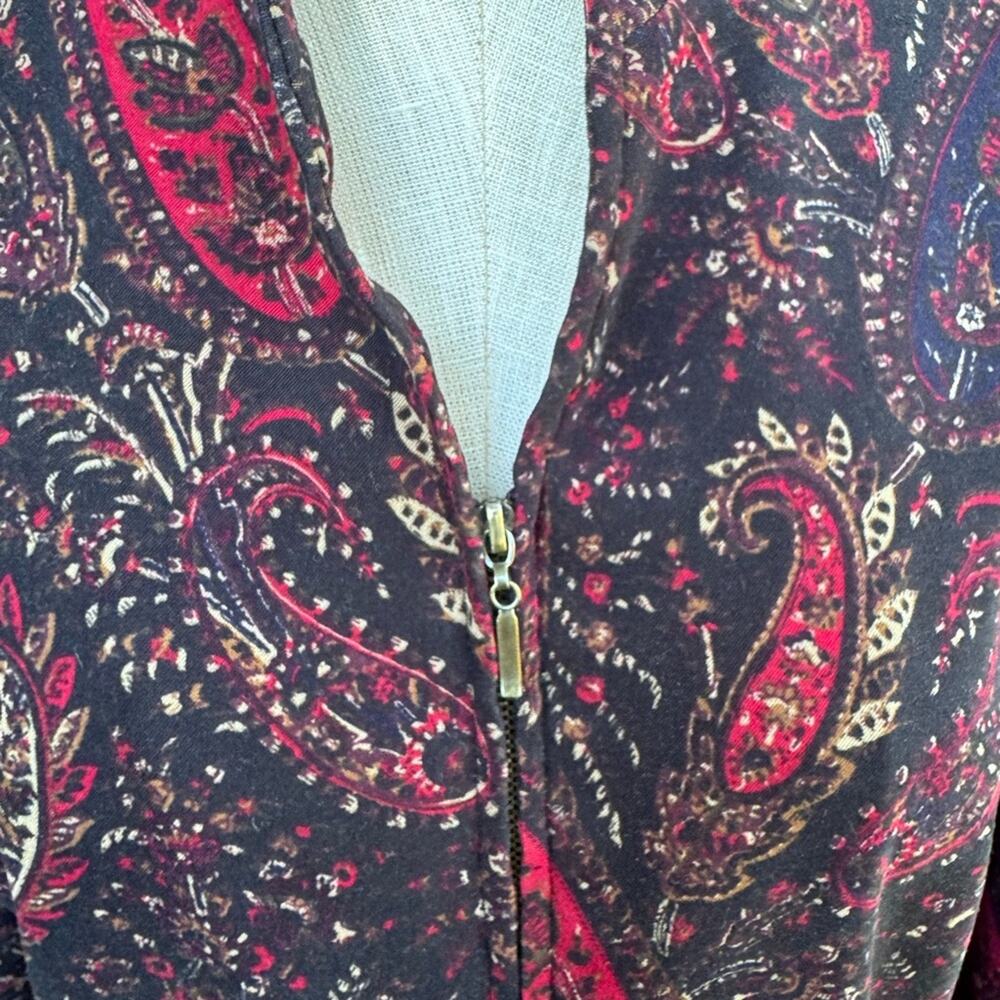 Requirements Petite Women's Blazer Floral Paisley Long Sleeve Zip PL Large - Picture 7 of 9